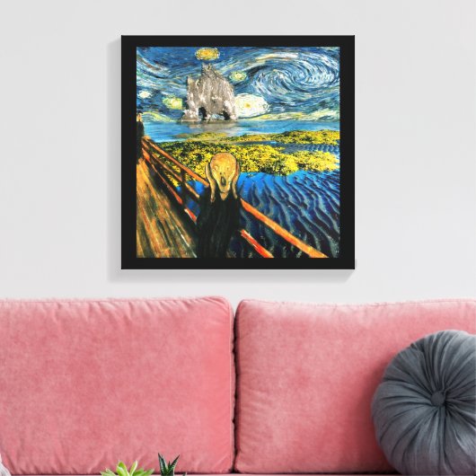Edvard ontmoet Vincent Canvas Afdruk (Insitu (Woonkamer))