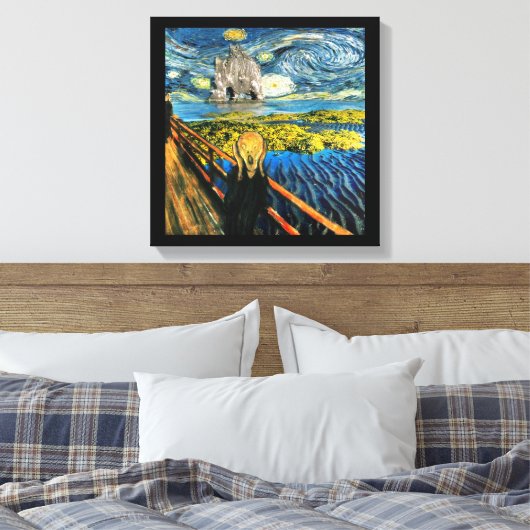 Edvard ontmoet Vincent Canvas Afdruk (Insitu (Slaapkamer))