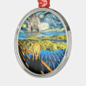 Edvard ontmoet Vincent Metalen Ornament (Links)