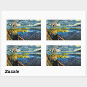 Edvard ontmoet Vincent Rechthoekige Sticker (Vel)