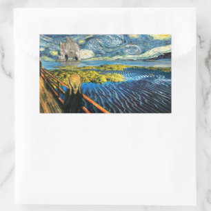 Edvard ontmoet Vincent Rechthoekige Sticker