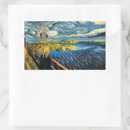 Edvard ontmoet Vincent Rechthoekige Sticker (Tas)