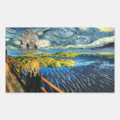 Edvard ontmoet Vincent Rechthoekige Sticker (Voorkant)