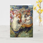 Edward Atkinson Hornel - De dans van de lente Kaart (Gele Bloem)