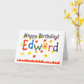 "Edward" Birthday Kaart (Gele Bloem)