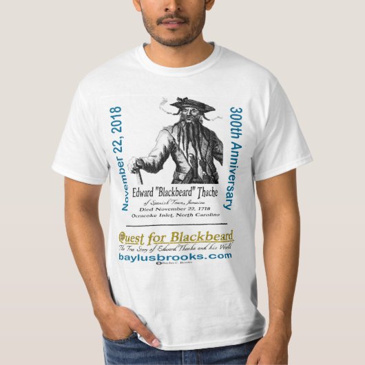 Edward "Blackbeard" Thache Quest Draag 300th T-shirt (Voorkant)