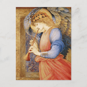 Edward Burne-Jones - An Angel die een flageolet sp Briefkaart