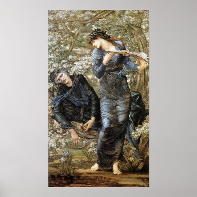 Edward Burne-Jones Beguiling van Merlin Poster (Voorkant)