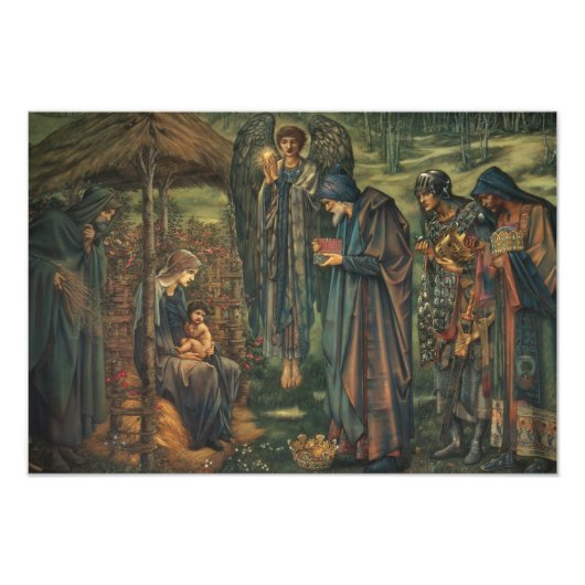 Edward Burne-Jones - De ster van Bethlehem Foto Afdruk (Voorkant)