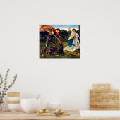 Edward Burne-Jones Fight St. George doodt Dragon Poster (Keuken)