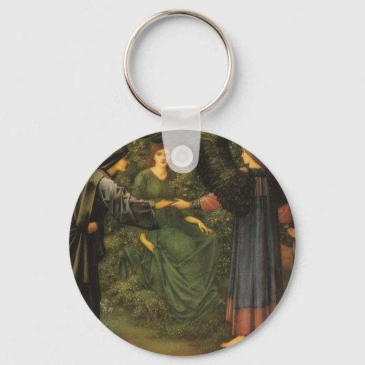 Edward Burne-Jones - Hart van het Roos Sleutelhanger (Voorkant)