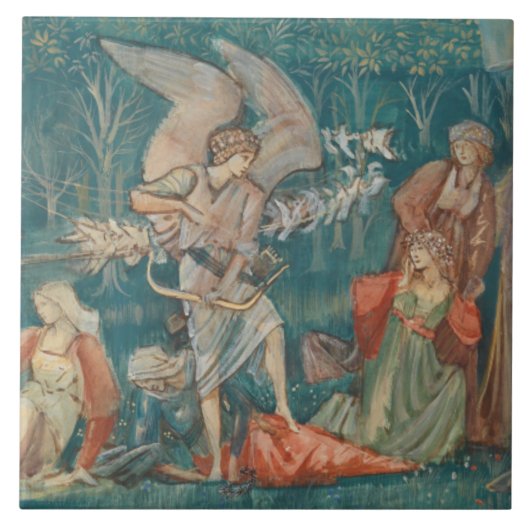 Edward Burne-Jones - Het passeren van Venus Tegeltje (Voorkant)
