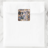 Edward Burne-Jones- Perseus en de Zee nimfen Vierkante Sticker (Tas)
