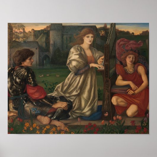 Edward Burne-Jones - The Love Song Poster (Voorkant)