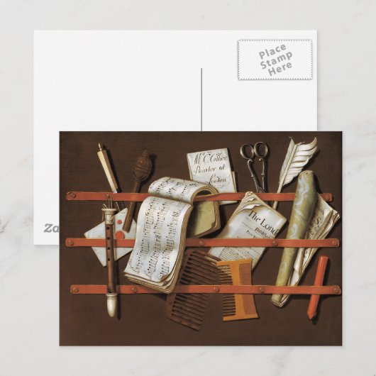 Edward Collier - Brievendrager Briefkaart (Voorkant / Achterkant)