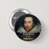 Edward De Vere is Shakespeare! Ronde Button 5,7 Cm (Voorkant /achterkant)