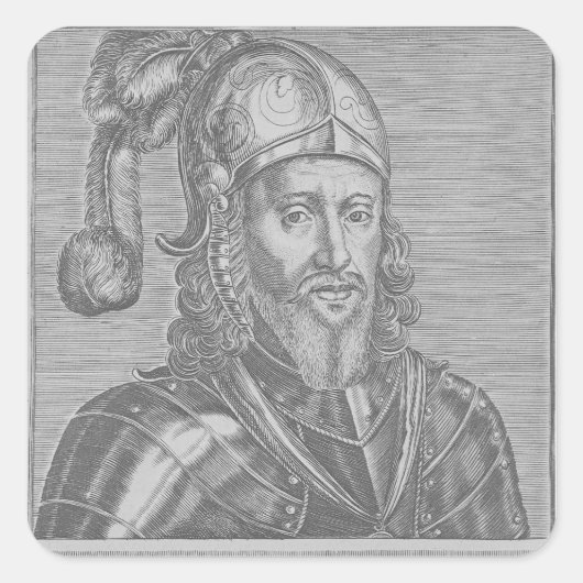 Edward, de Zwarte Prins Vierkante Sticker (Voorkant)