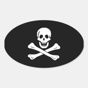 Edward England; Jolly Roger-vlag Ovale Sticker
