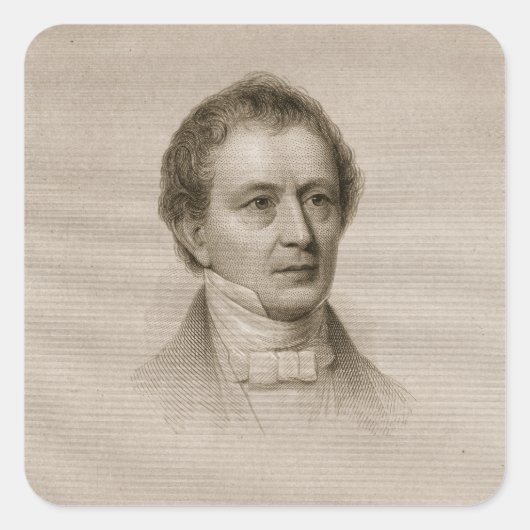 Edward Everett, gegraveerd door John Cheney (1801- Vierkante Sticker (Voorkant)