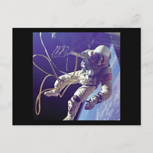 Edward H. White first American Space Walker NASA Briefkaart (Voorkant)