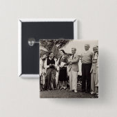 Edward, Hertog van Windsor (1894-1972) en Wallis,  Vierkante Button 5,1 Cm (Voorkant /achterkant)