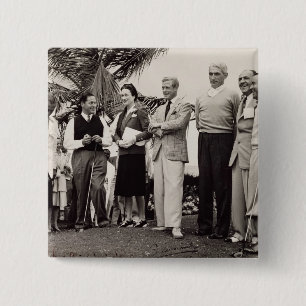 Edward, Hertog van Windsor (1894-1972) en Wallis, Vierkante Button 5,1 Cm