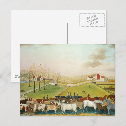 Edward Hicks - Het Cornell-Boerderij Briefkaart (Voorkant / Achterkant)