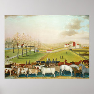 Edward Hicks - Het Cornell-Boerderij Poster