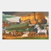 Edward Hicks Noah's Ark Rechthoekige Sticker (Voorkant)