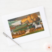 Edward Hicks Noah's Ark Rechthoekige Sticker (Envelop)