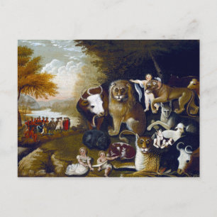 Edward Hicks The Peaceable Kingdom Briefkaart