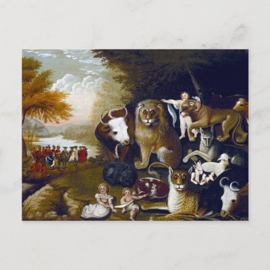 Edward Hicks The Peaceable Kingdom Briefkaart (Voorkant)