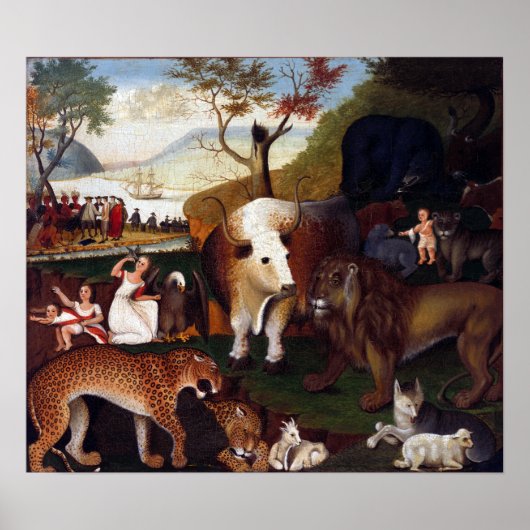 Edward Hicks The Peaceable Kingdom Poster (Voorkant)