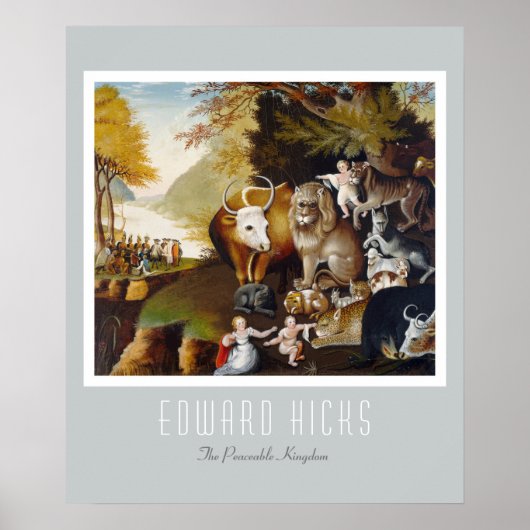 Edward Hicks - The Peaceable Kingdom Poster (Voorkant)