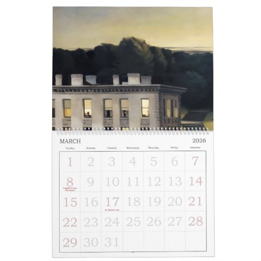Edward Hopper Artistic Wall Calendar Kalender (Mar 2026)