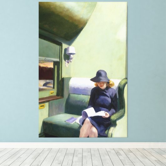 Edward Hopper - Compartiment C Canvas Afdruk (Insitu (Houten vloer))
