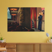 Edward Hopper - Film in het Nederlands Canvas Afdruk (Insitu (Woonkamer))