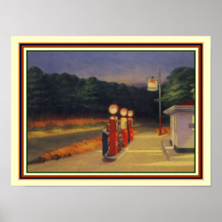 Edward Hopper "Gas" 1940 12x16 Poster