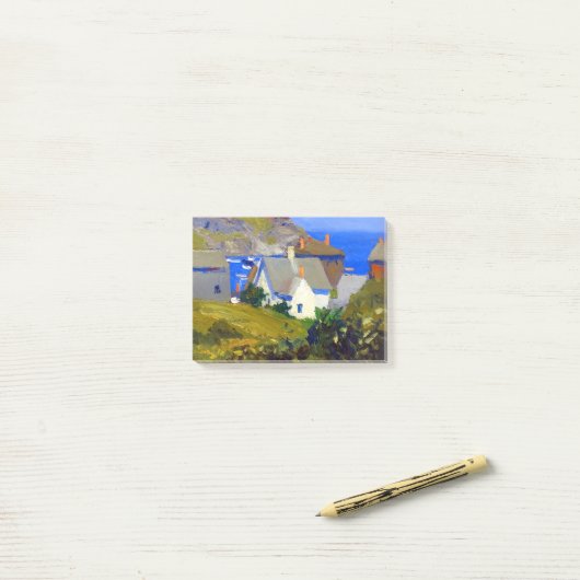Edward Hopper Monhegan Houses Post-it® Notes (Op bureau)
