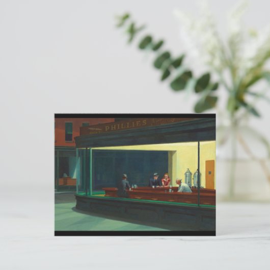 Edward Hopper - Nighthawks Briefkaart (Staand voorkant)