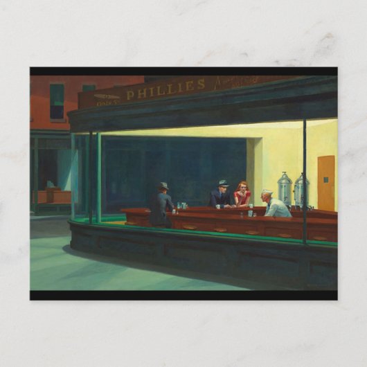Edward Hopper - Nighthawks Briefkaart (Voorkant)
