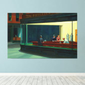 Edward Hopper - Nighthawks Canvas Afdruk (Insitu (Houten vloer))