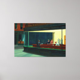 Edward Hopper - Nighthawks Canvas Afdruk