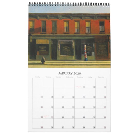 Edward Hopper schilderijen 2026 muurkalender Kalender (Jan 2026)