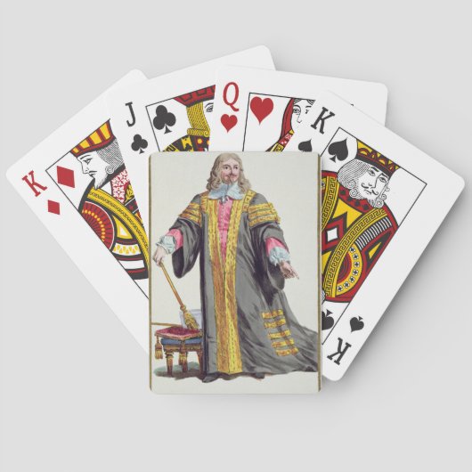 Edward Hyde (1609-74) First Earl of Clarendon uit Pokerkaarten (Achterkant)