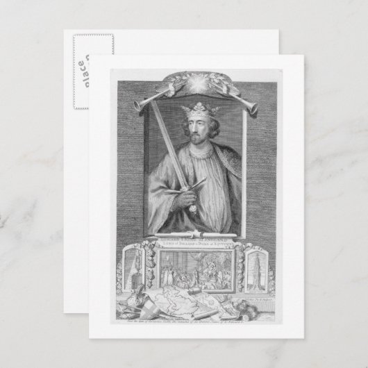 Edward I (1239-1307) King of England from 1272, af Briefkaart (Voorkant / Achterkant)