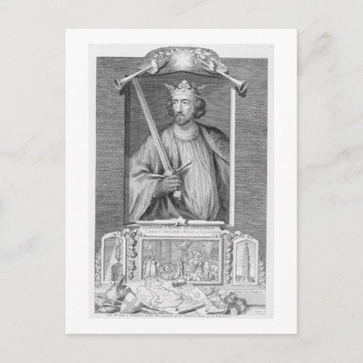 Edward I (1239-1307) King of England from 1272, af Briefkaart (Voorkant)