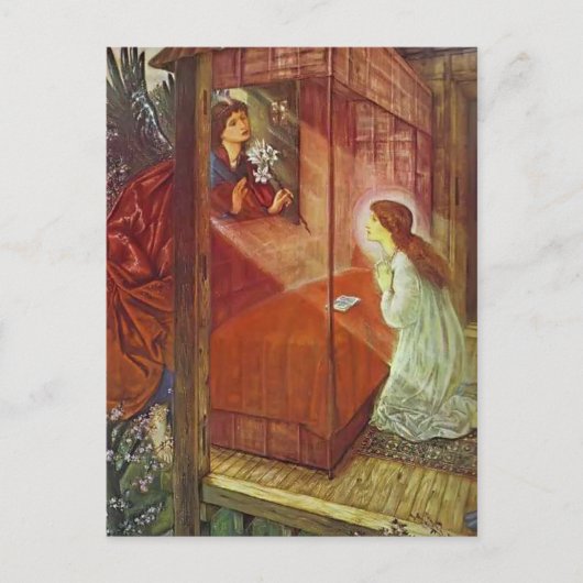 Edward Jones: De aankondiging. De bloem van God Briefkaart (Voorkant)