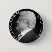 Edward Kennedy B&W Circular Button (Voorkant)