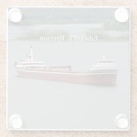 Edward L. Ryerson-onderzetter Glazen Onderzetter (Achterkant)